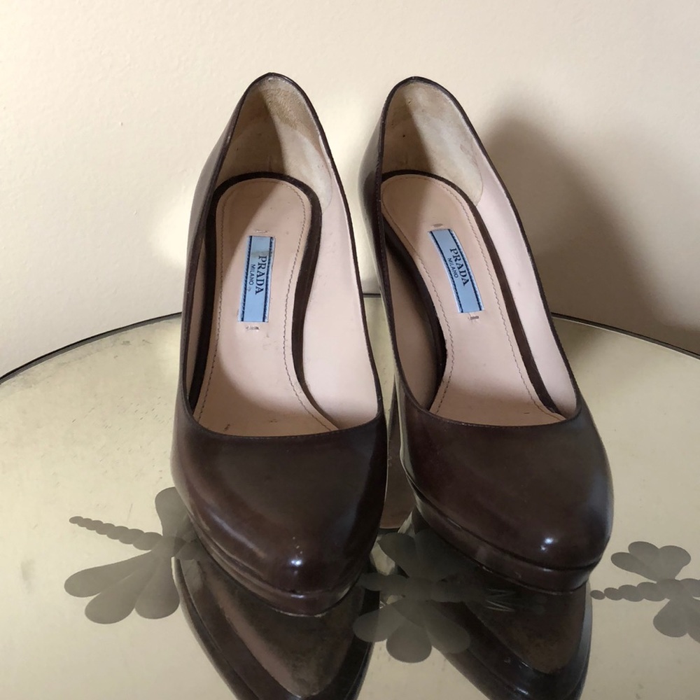 Brown Prada Pumps